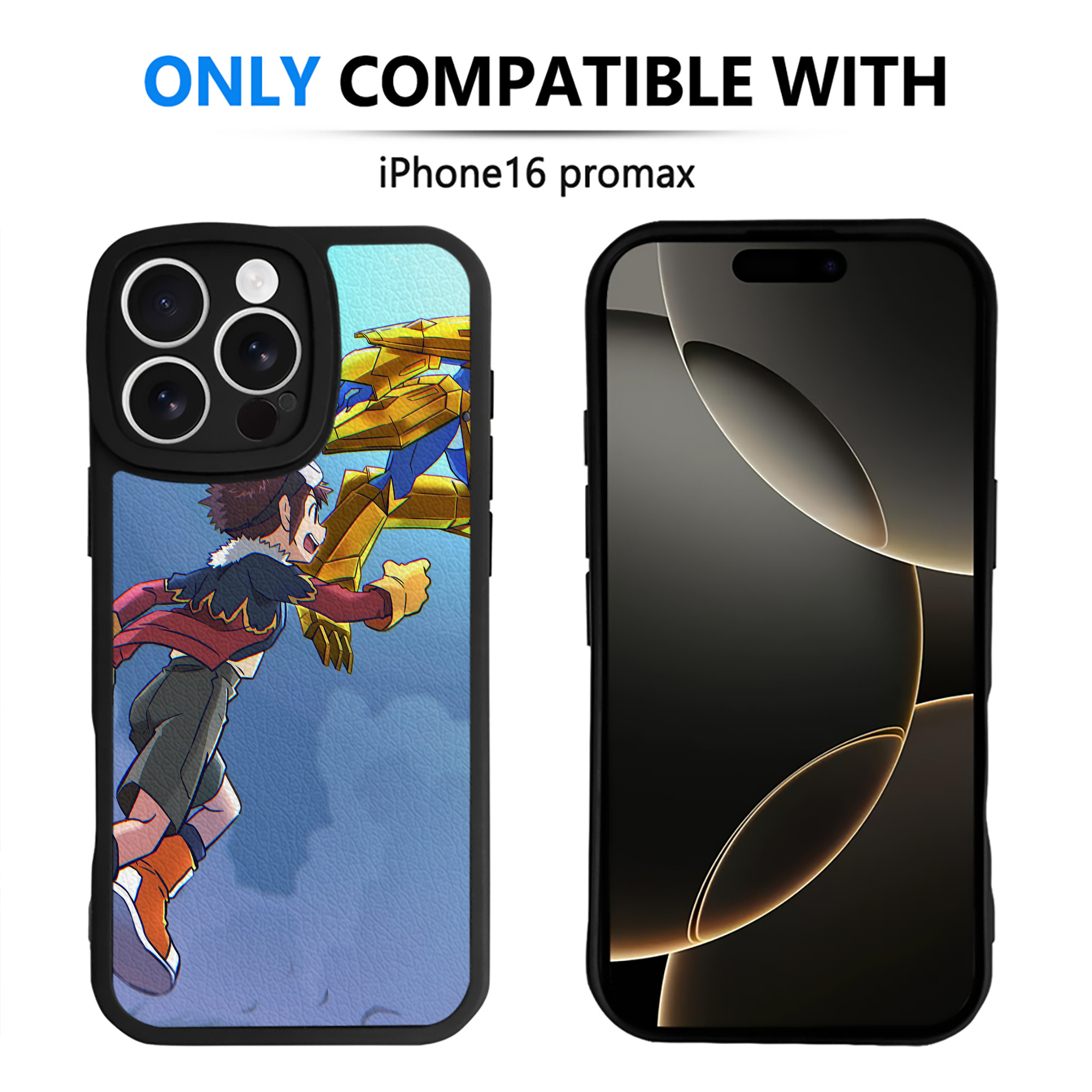 （画像用） Digimon デジタルモンスター/デジモン 【iPhone 16シリーズ対応】シリコンスマホケース（レザー調） 材質：シリコン